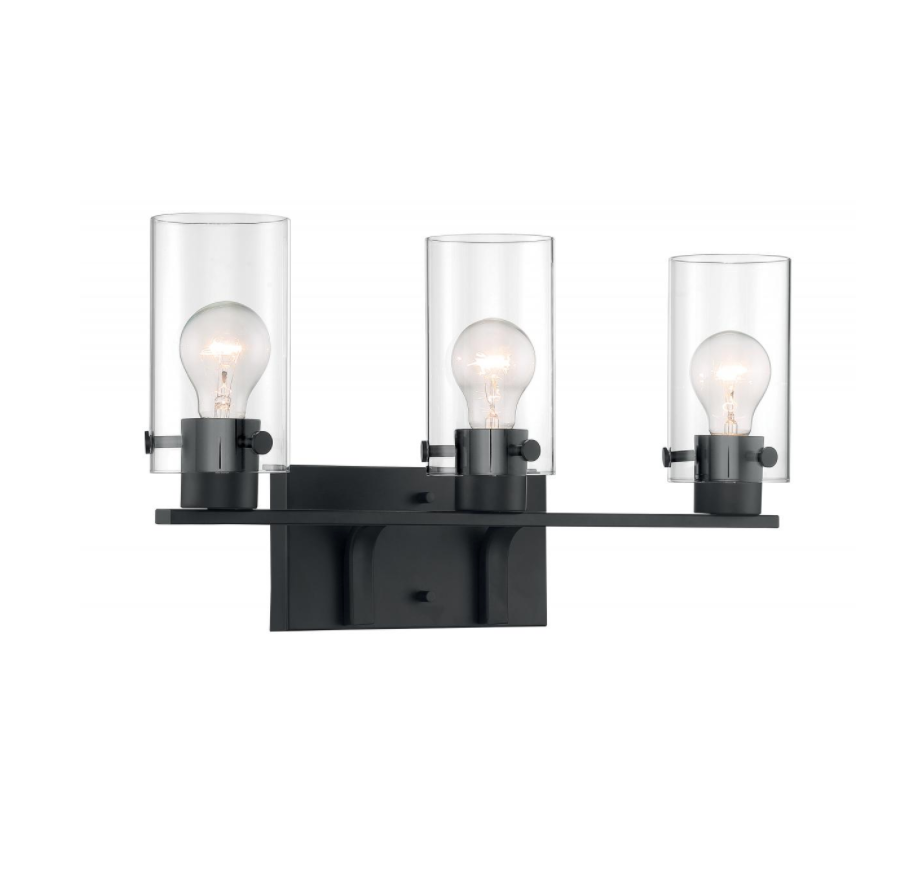 Sommer Matte Black Vanity Light