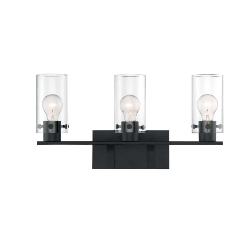 Sommer Matte Black Vanity Light
