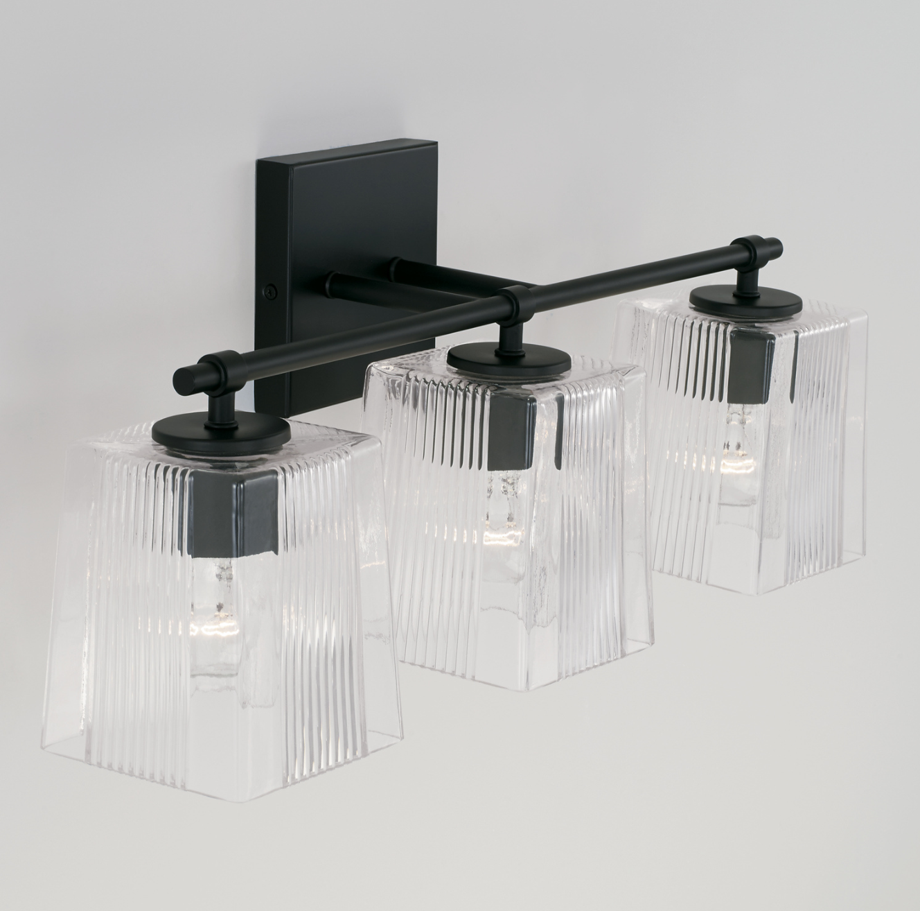 Sandra Matte Black Vanity Light