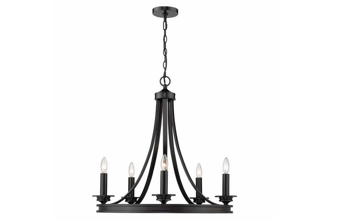 Dano 5 Light Black Chandelier