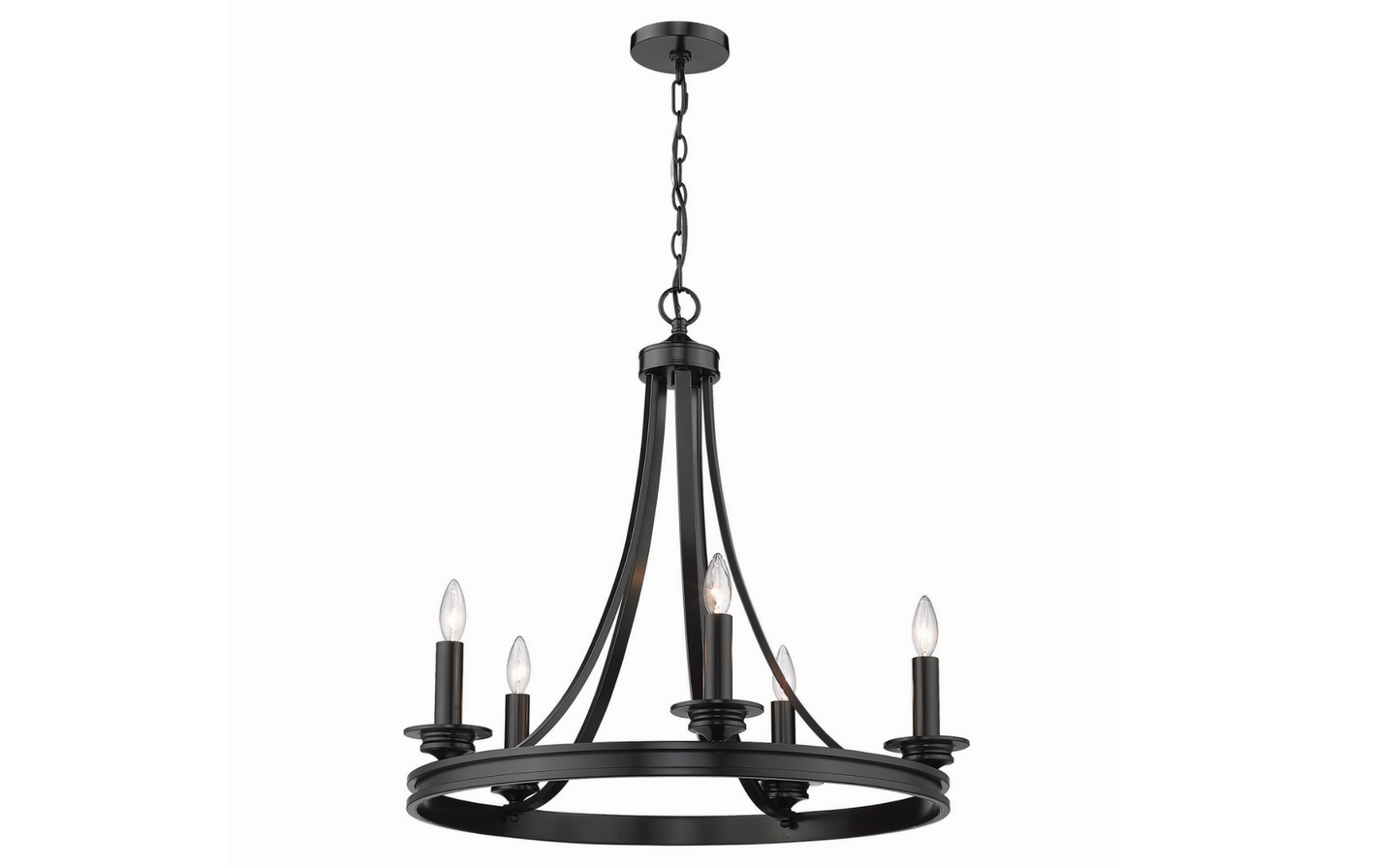 Dano 5 Light Black Chandelier