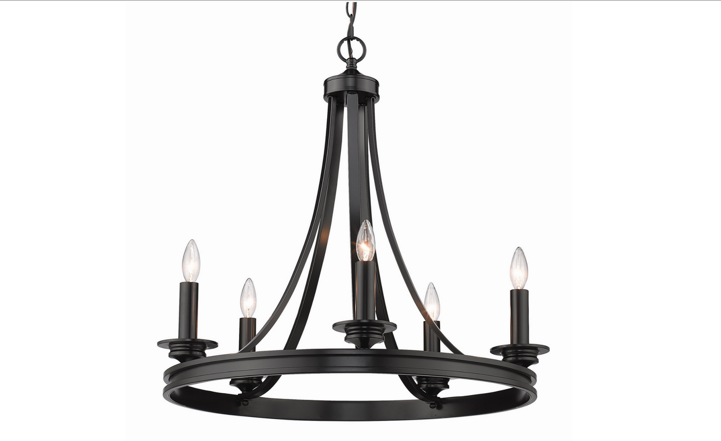 Dano 5 Light Black Chandelier