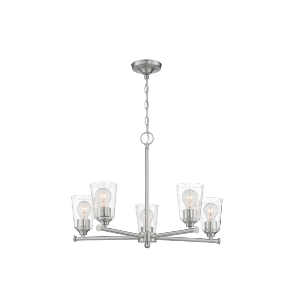 Brandi 5 Light Nickel Chandelier