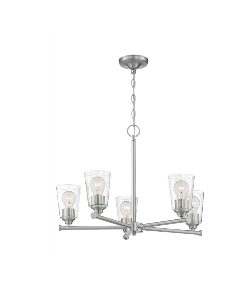 Brandi 5 Light Nickel Chandelier