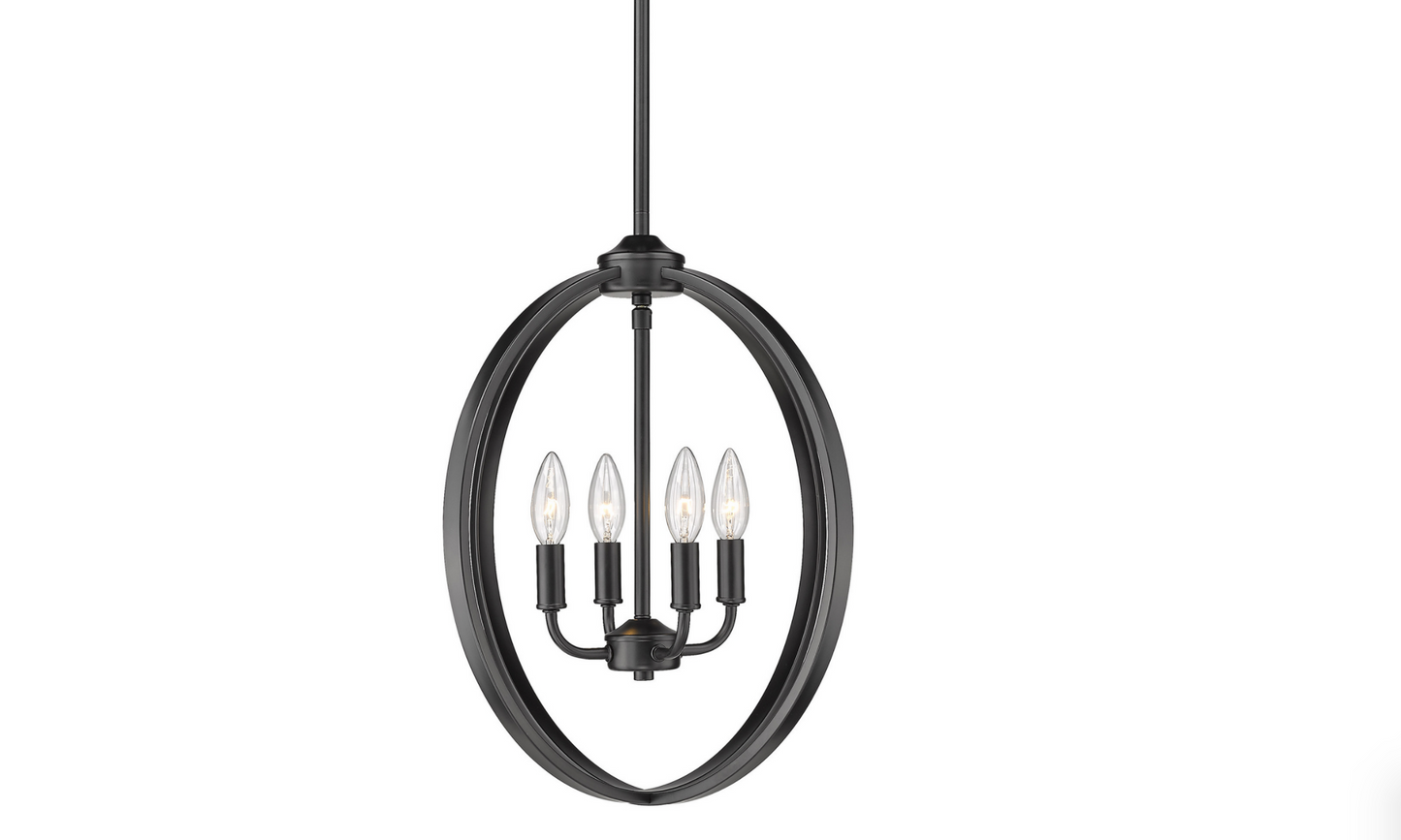 Callen 4 Light Black Chandelier
