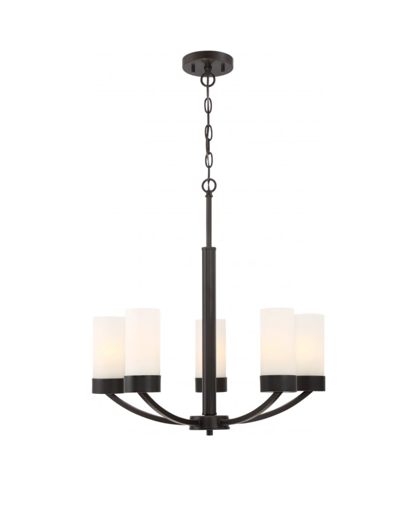 Denny 5 Light Bronze Chandelier