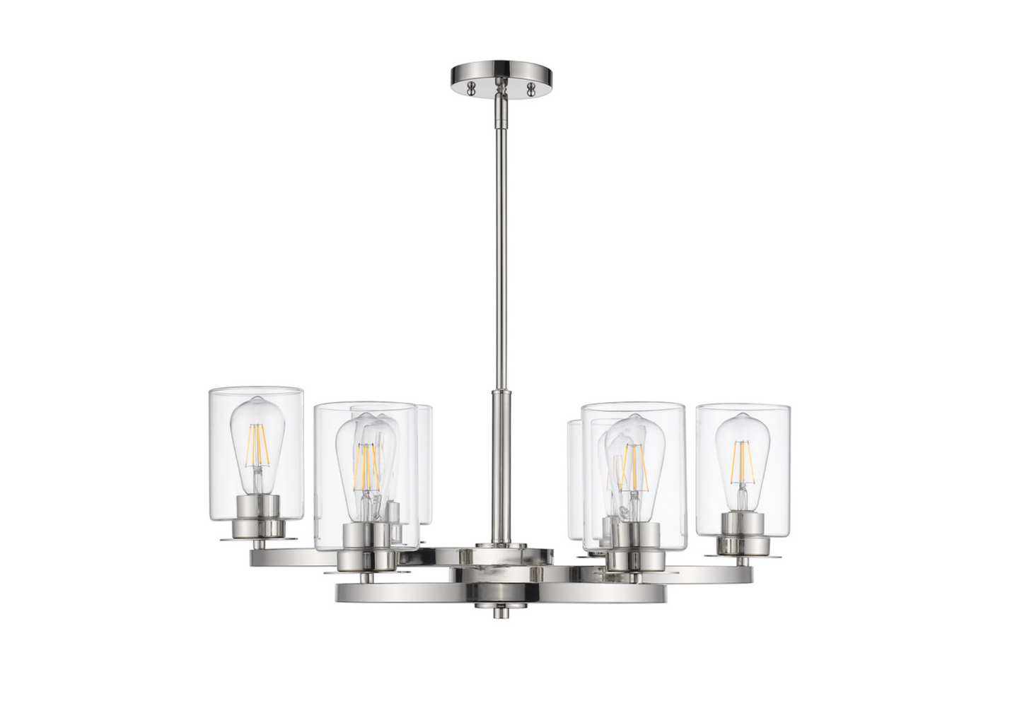 Ana 6 Light Polished Nickel Chandelier