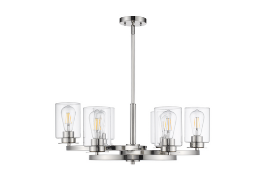 Ana 6 Light Polished Nickel Chandelier