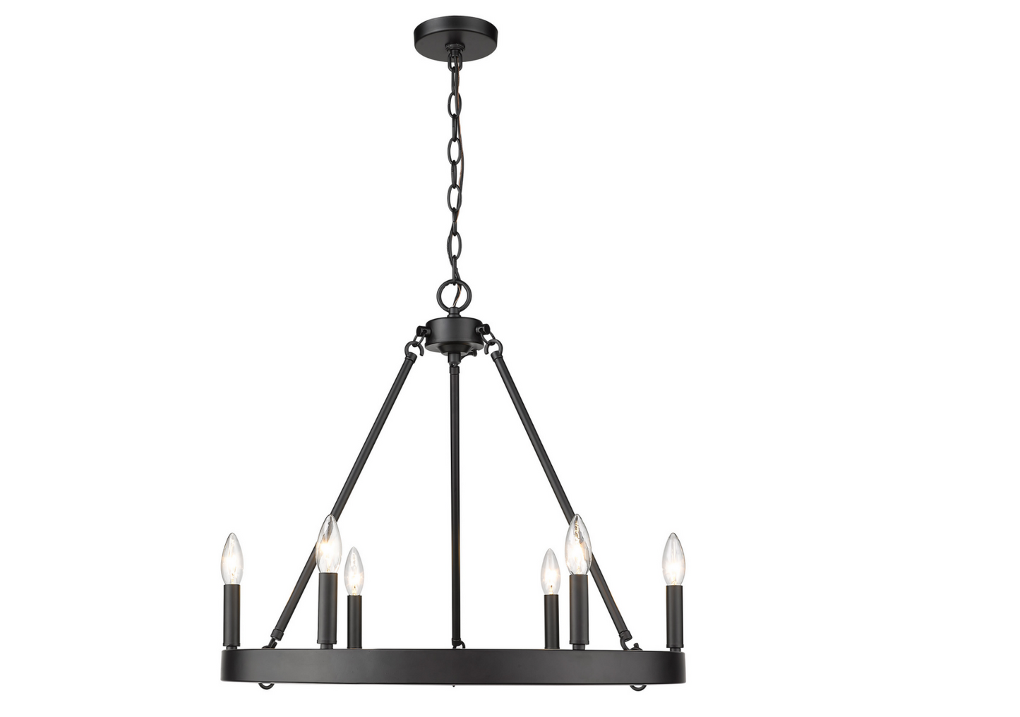 Winston 6 Light Black Chandelier