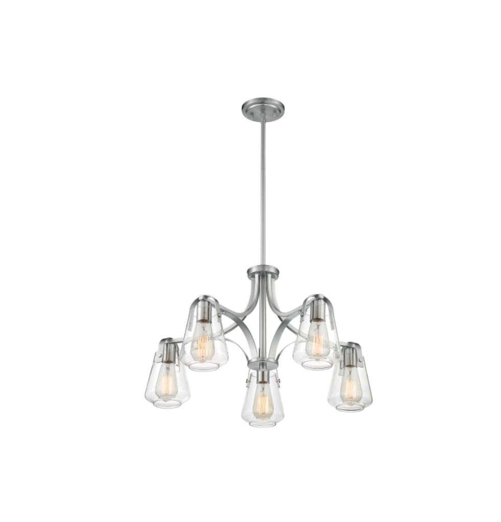 Skye 5 Light Brushed Nickel Chandelier