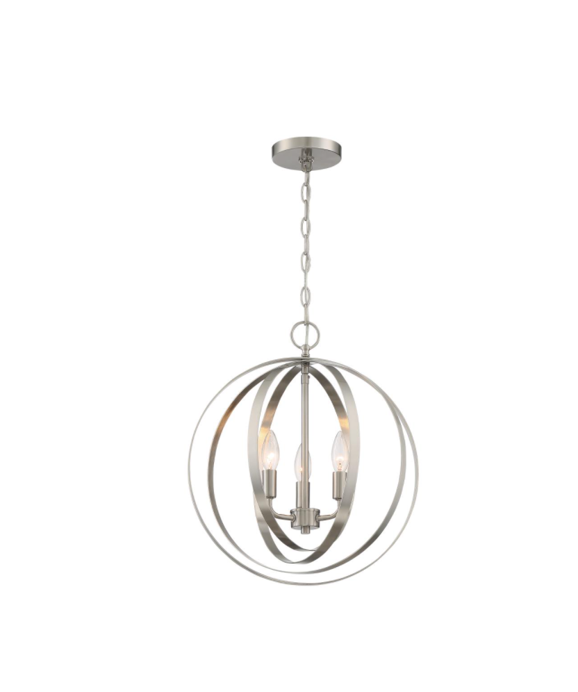 Penny 3 Light Nickel Pendant