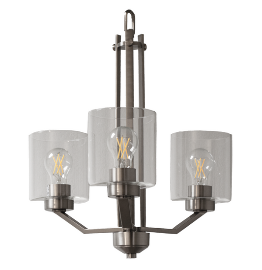 Piper Clear & Nickel Chandelier