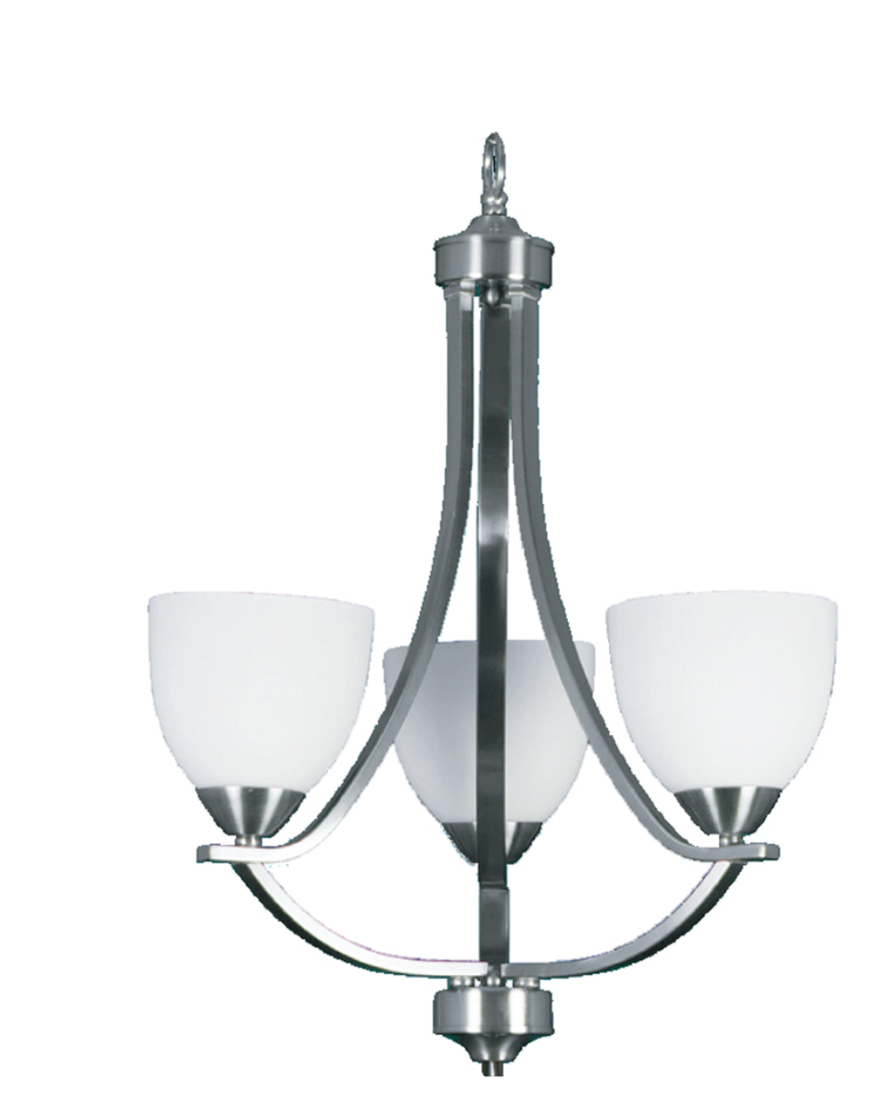 Pamela 3 Light Nickel Chandelier