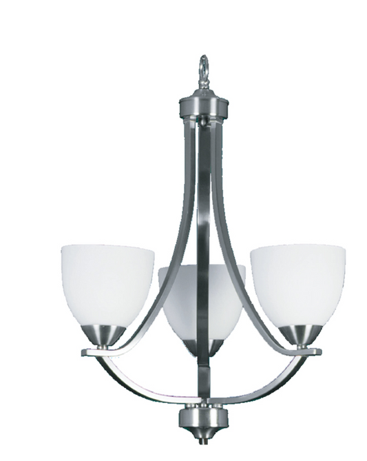 Pamela 3 Light Nickel Chandelier