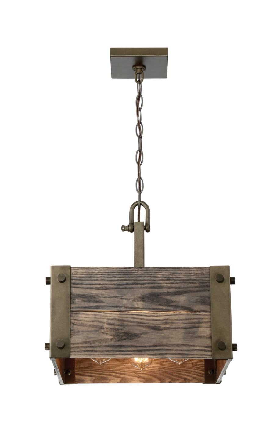 Gary Aged Wood Pendant