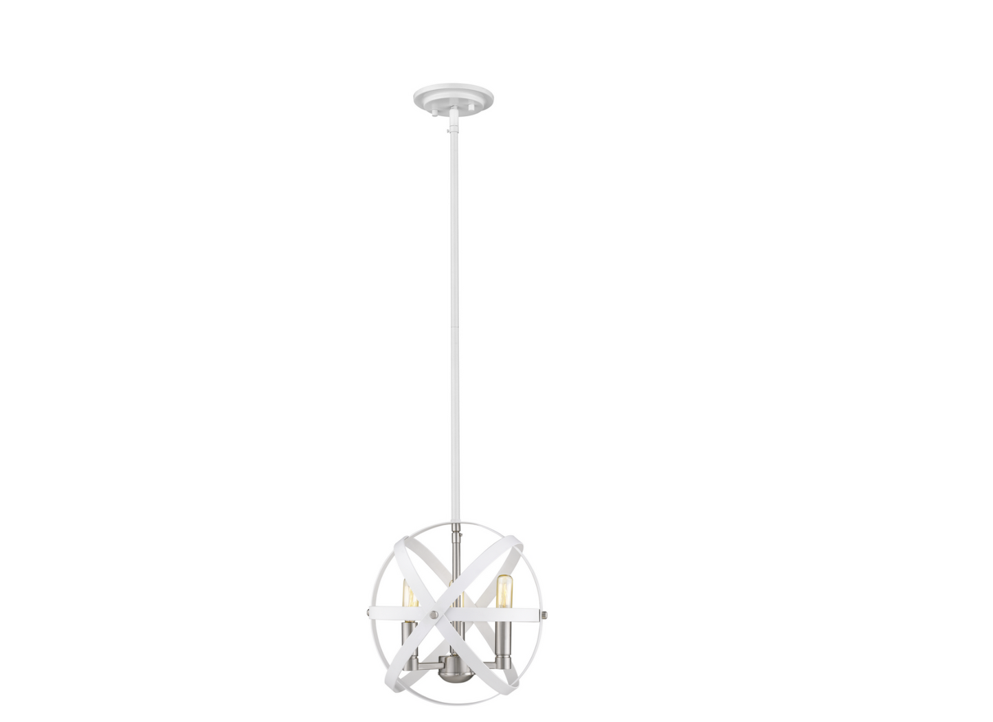 Luca White & Nickel Pendant