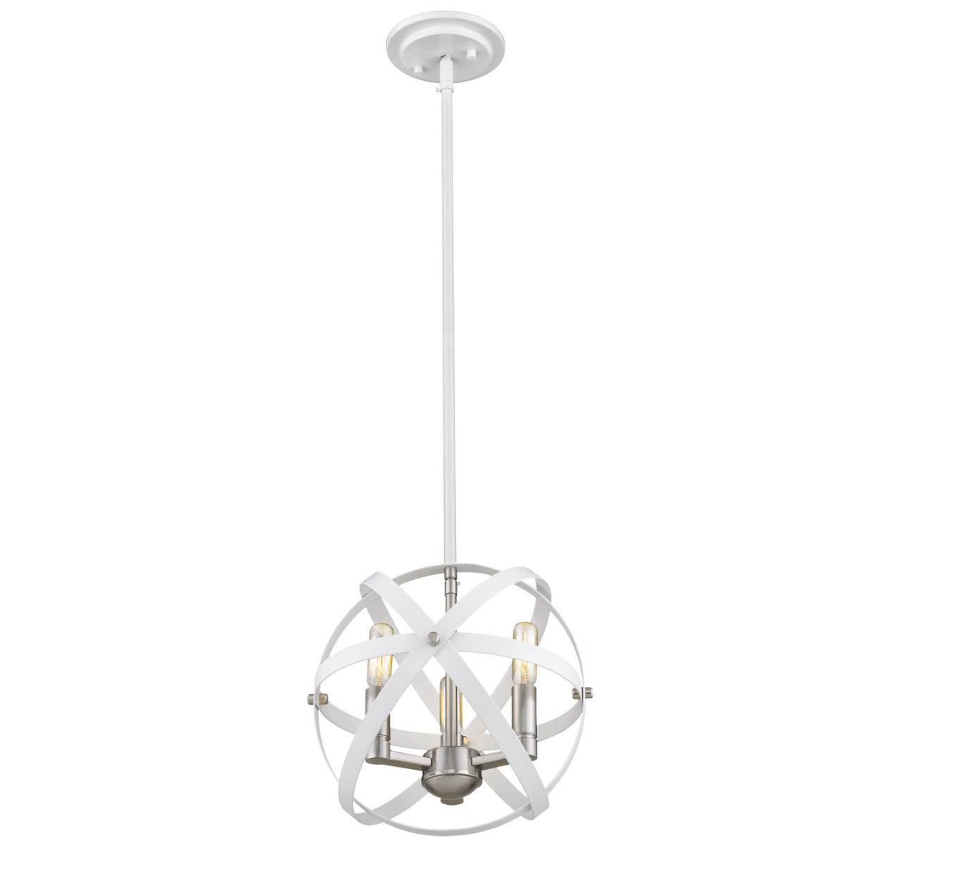 Luca White & Nickel Pendant