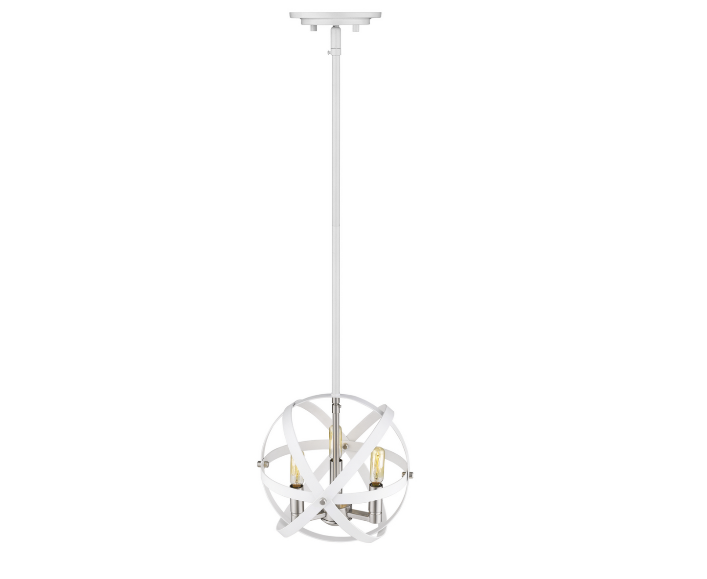 Luca White & Nickel Pendant
