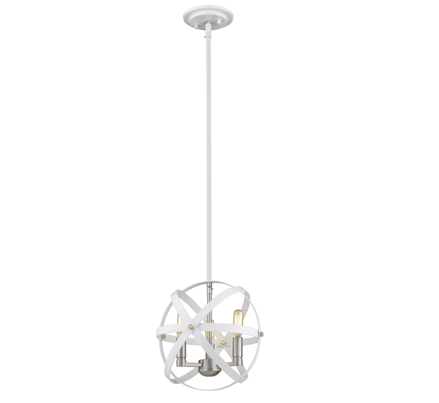 Luca White & Nickel Pendant