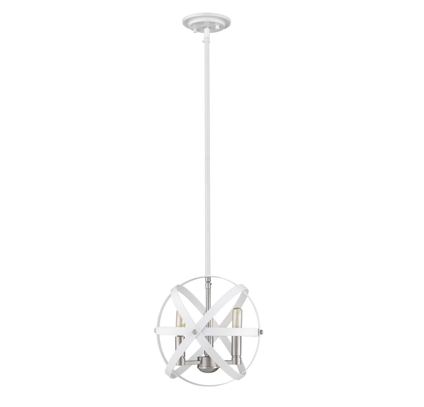 Luca White & Nickel Pendant