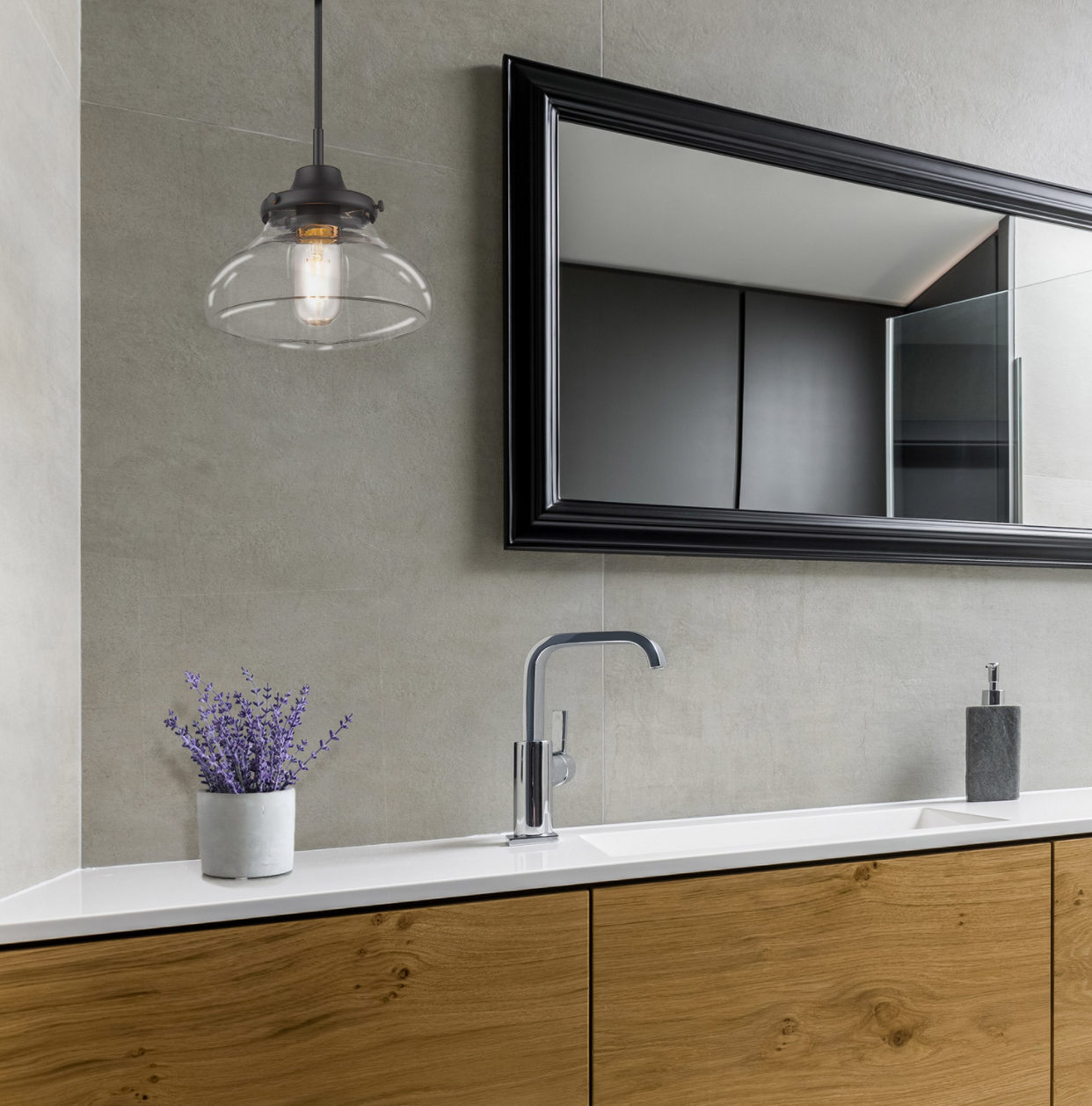 Caspian Matte Black Pendant