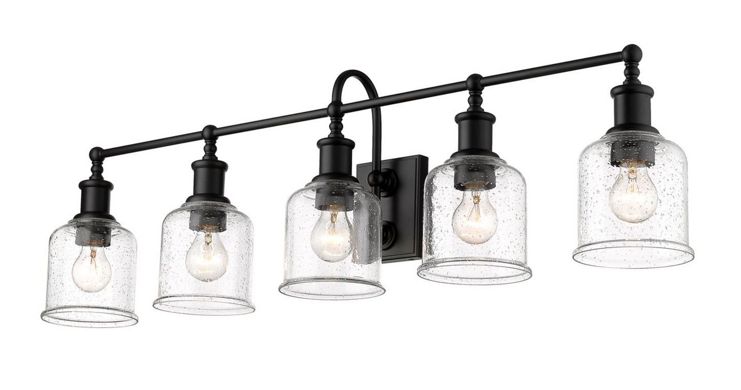Elsie Matte Black Vanity Light