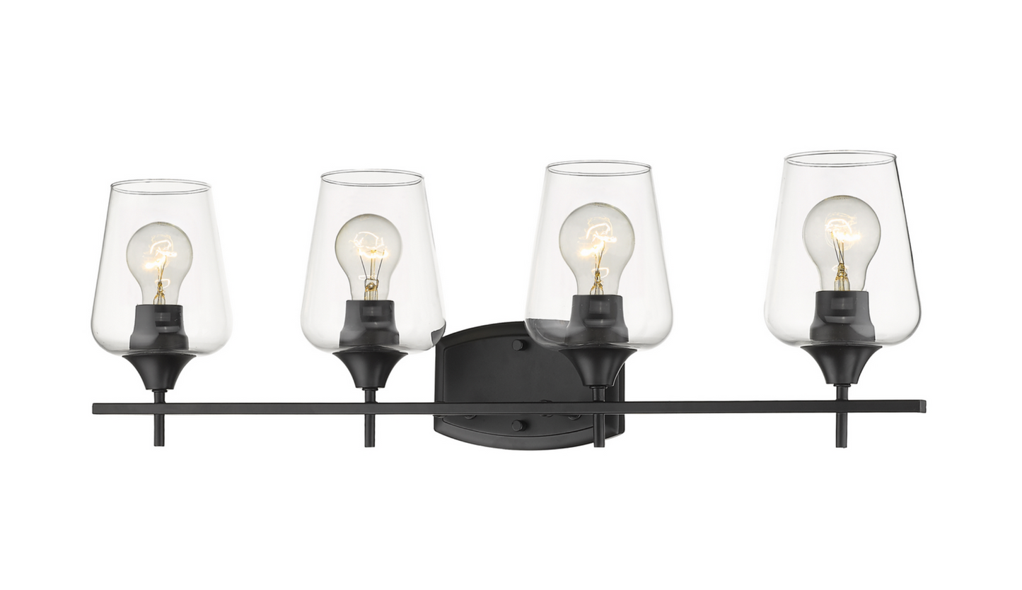 Julia Matte Black Vanity Light
