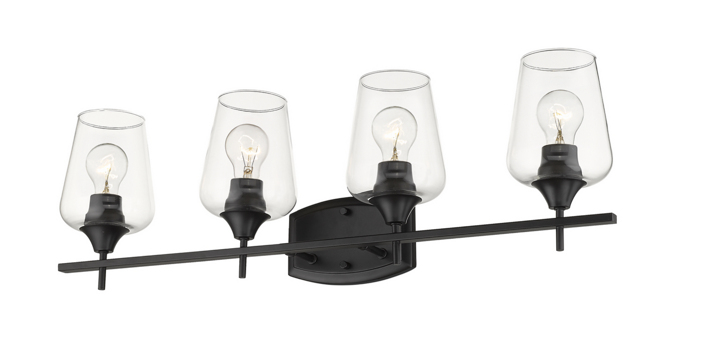 Julia Matte Black Vanity Light
