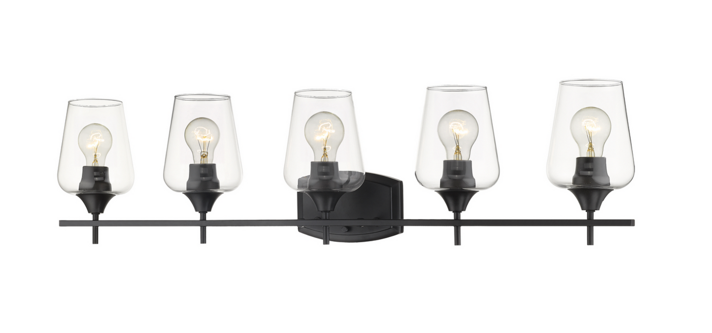 Julia Matte Black Vanity Light