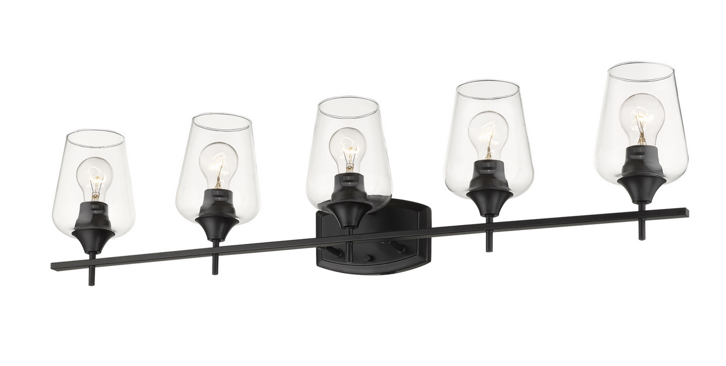 Julia Matte Black Vanity Light