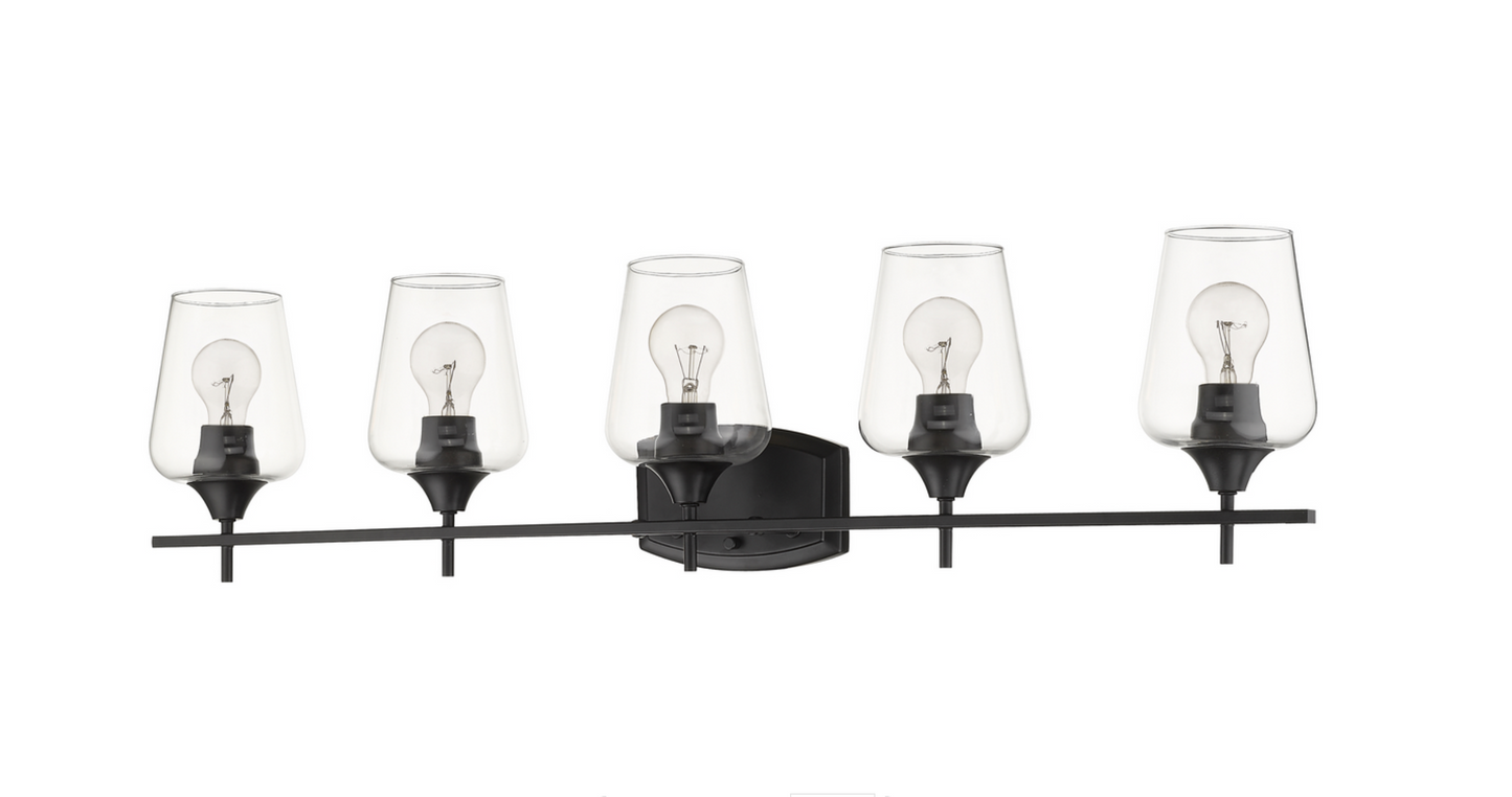 Julia Matte Black Vanity Light