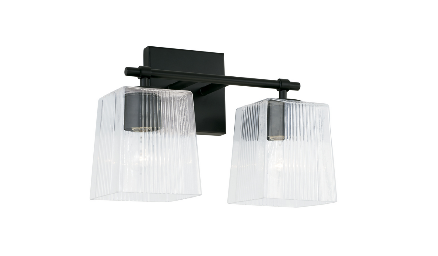 Sandra Matte Black Vanity Light