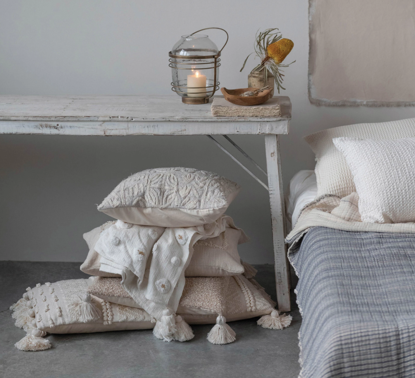 Myra Cotton & Jute Throw Pillow