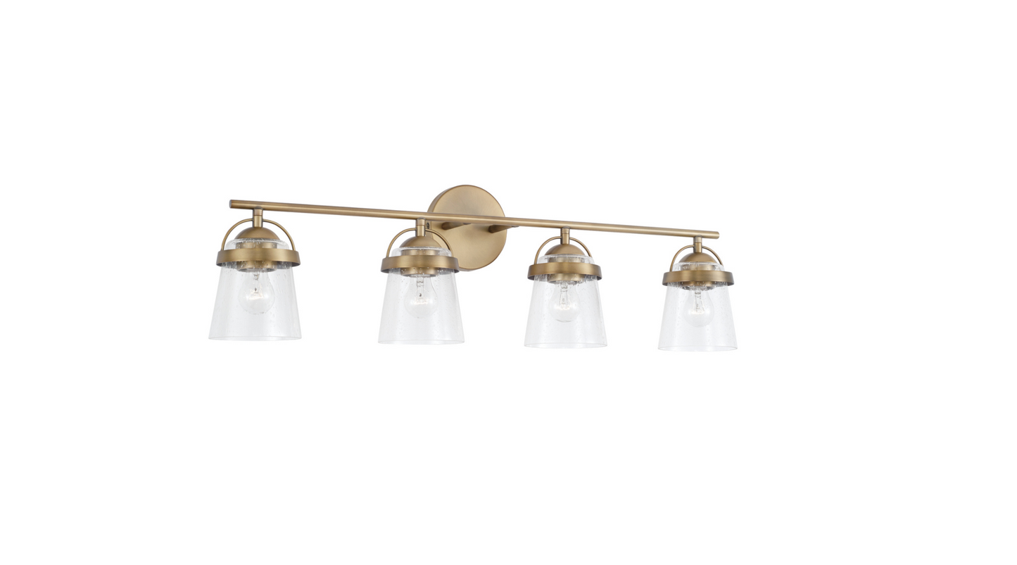 Mila Aged Brass Vanity Light