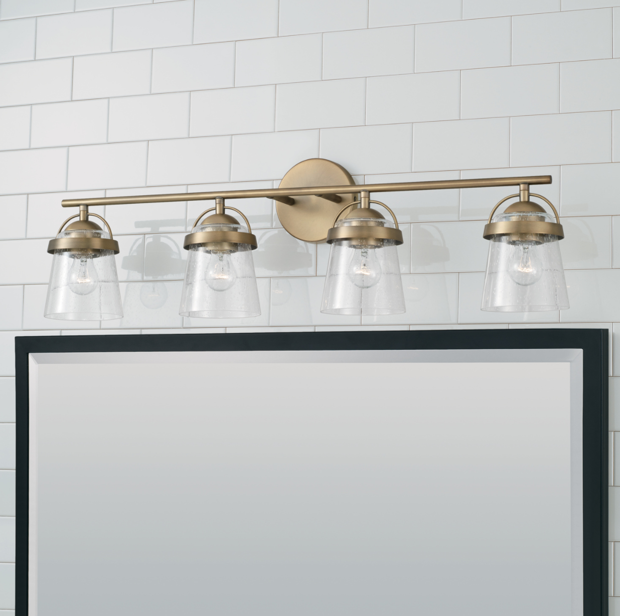 Mila Aged Brass Vanity Light