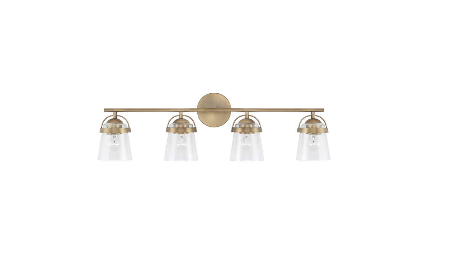 Mila Aged Brass Vanity Light