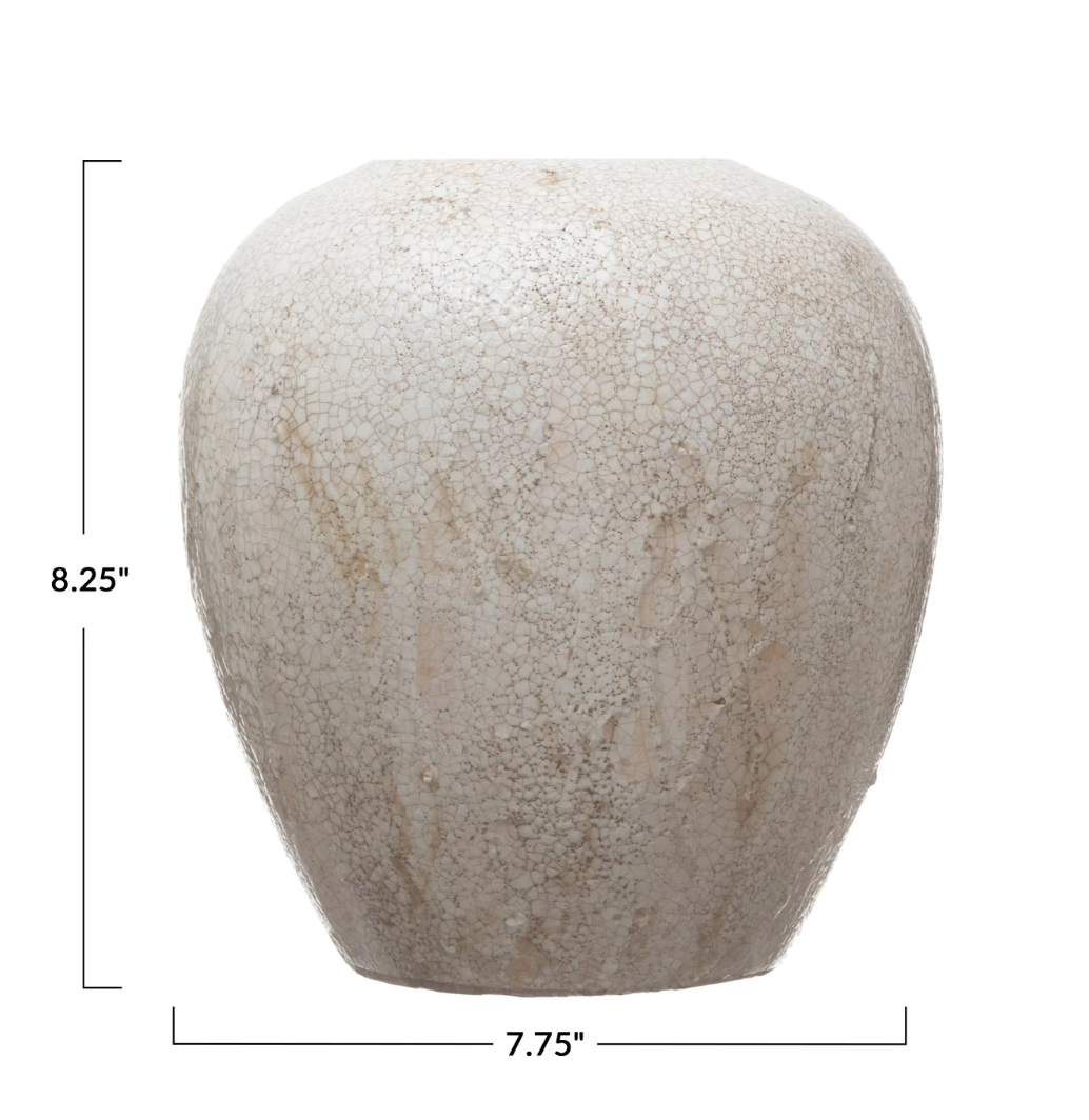 Ivory Stone Vase