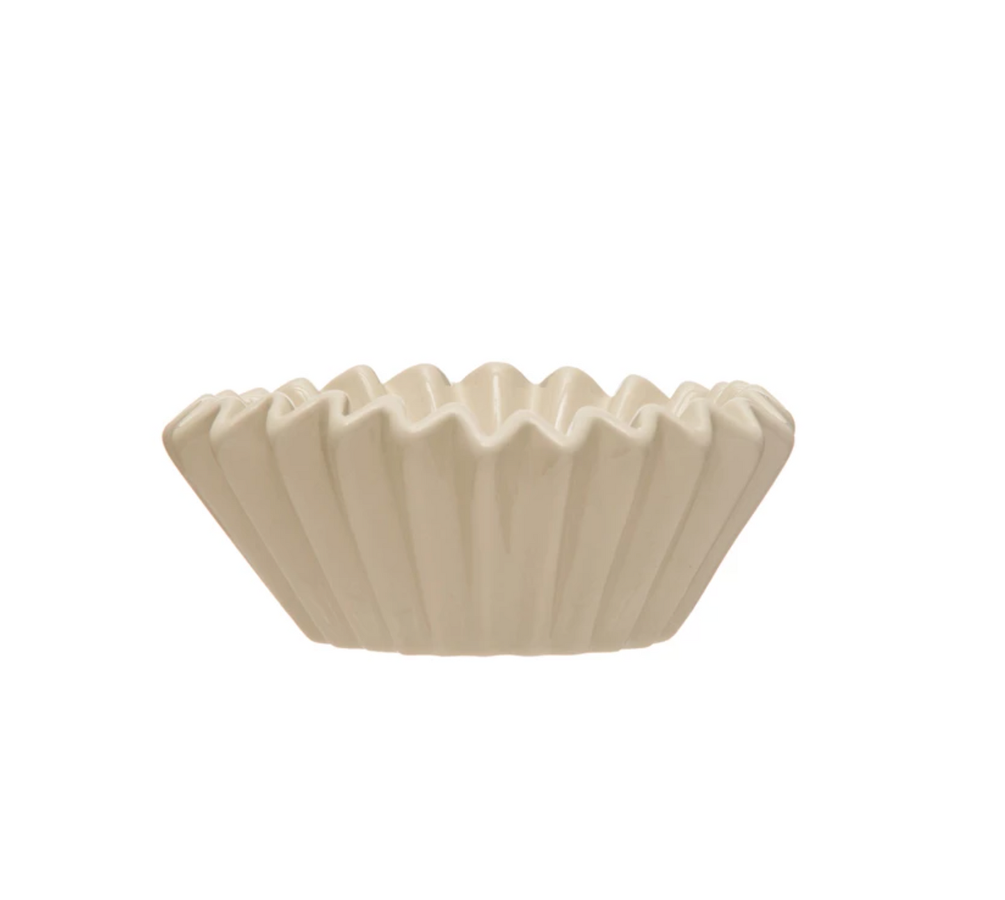 Stoneware Fluted Bowl