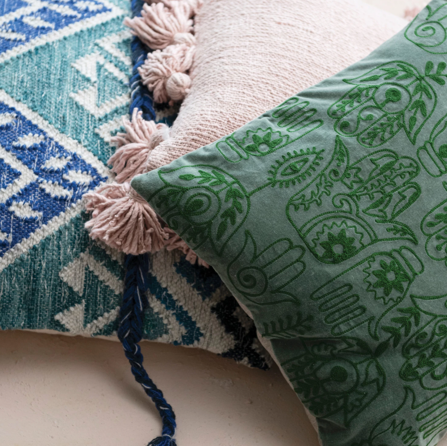 Blush Tassel Pillow