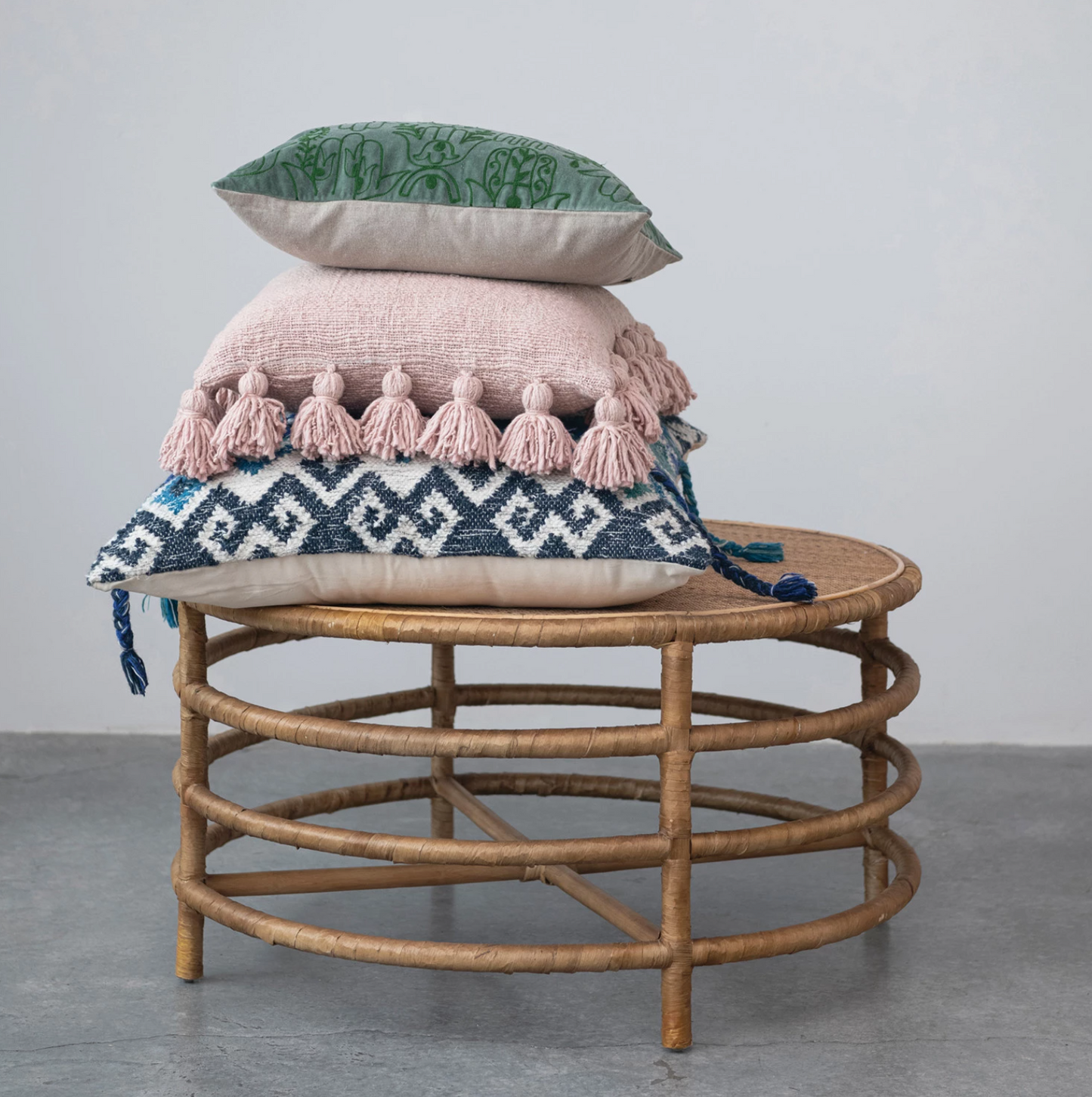 Blush Tassel Pillow