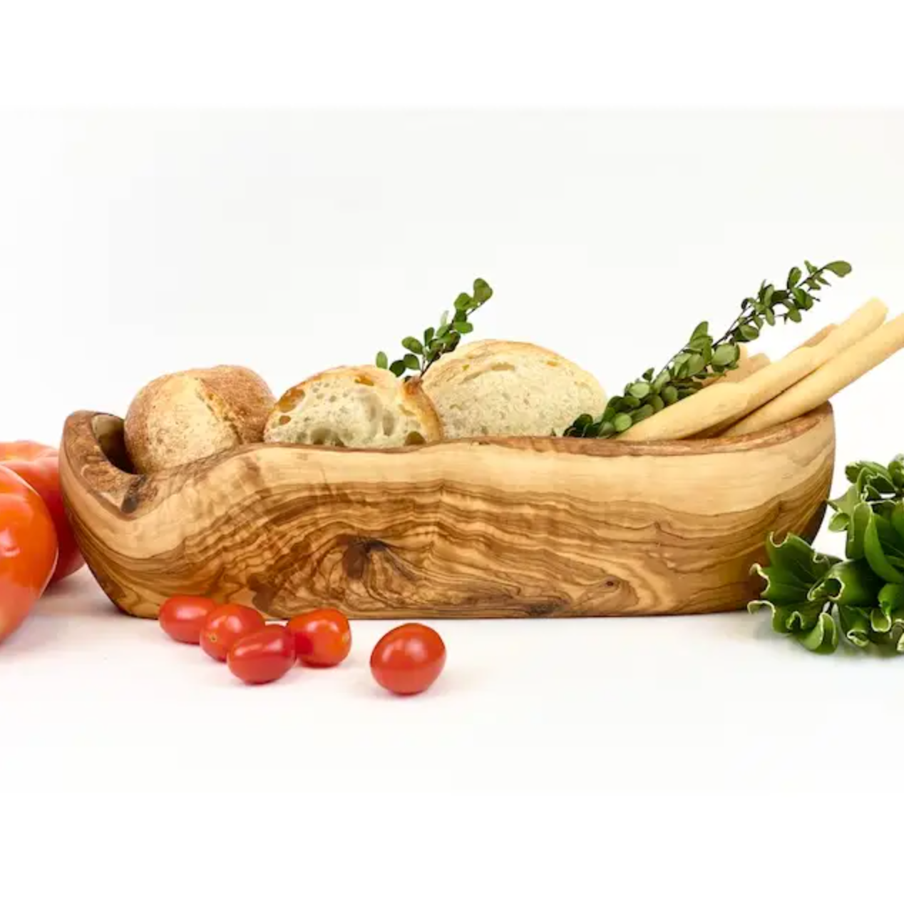 Olive Wood Bread Basket