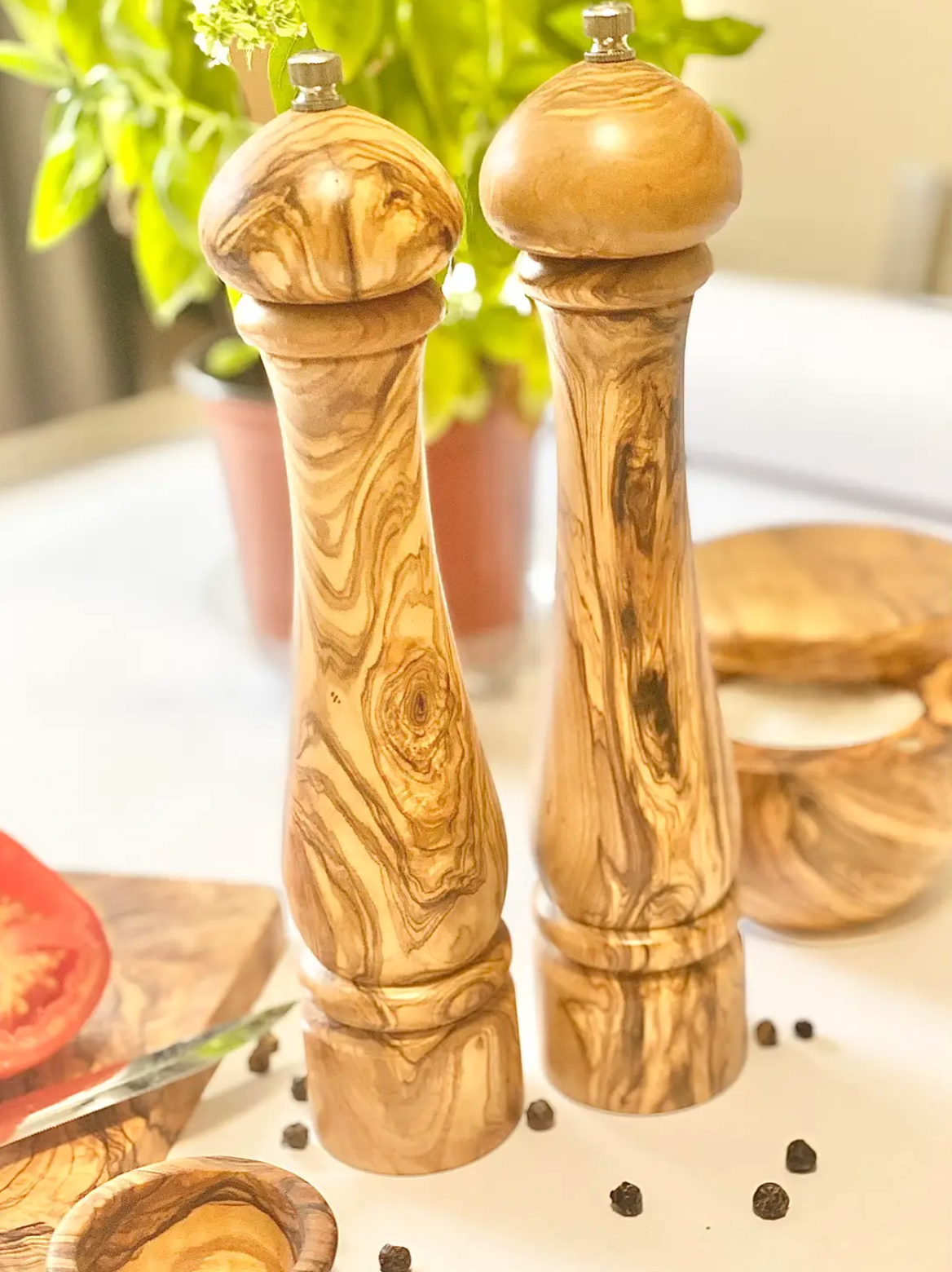 Olive Wood Salt and Pepper Mills
