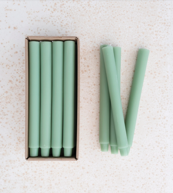 Kiwi Unscented Pleated Taper Candle Box Set