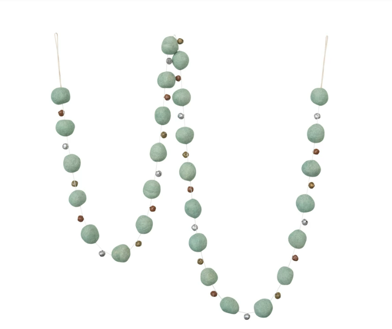 Wool & Jingle Bell Garland