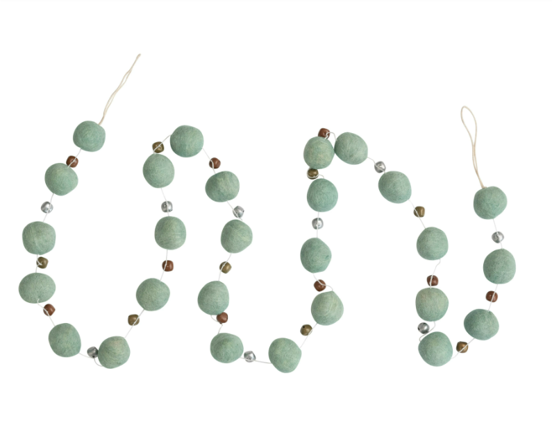 Wool & Jingle Bell Garland