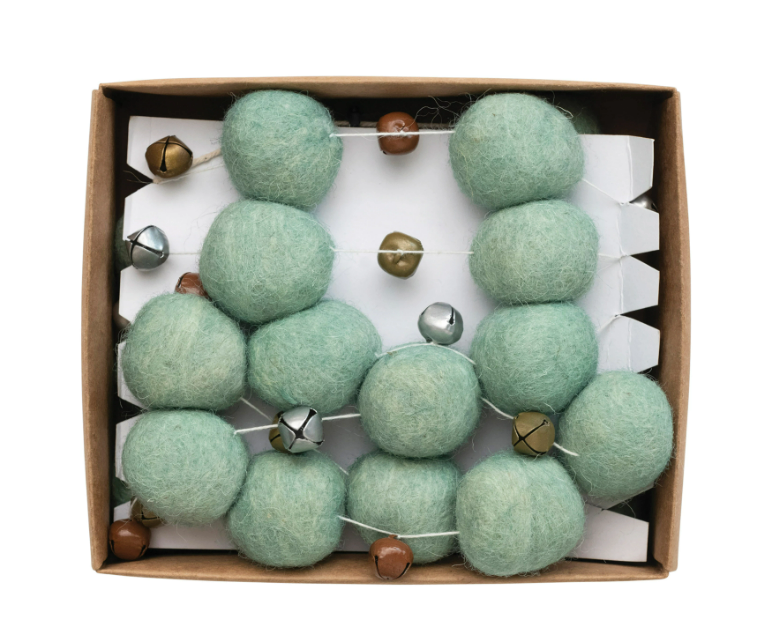 Wool & Jingle Bell Garland