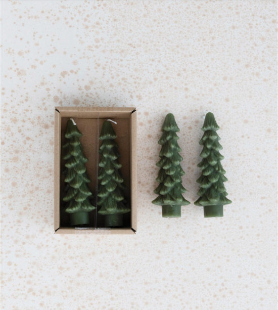 Small Unscented Tree Shaped Taper Candle