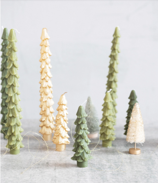 Small Unscented Tree Shaped Taper Candle