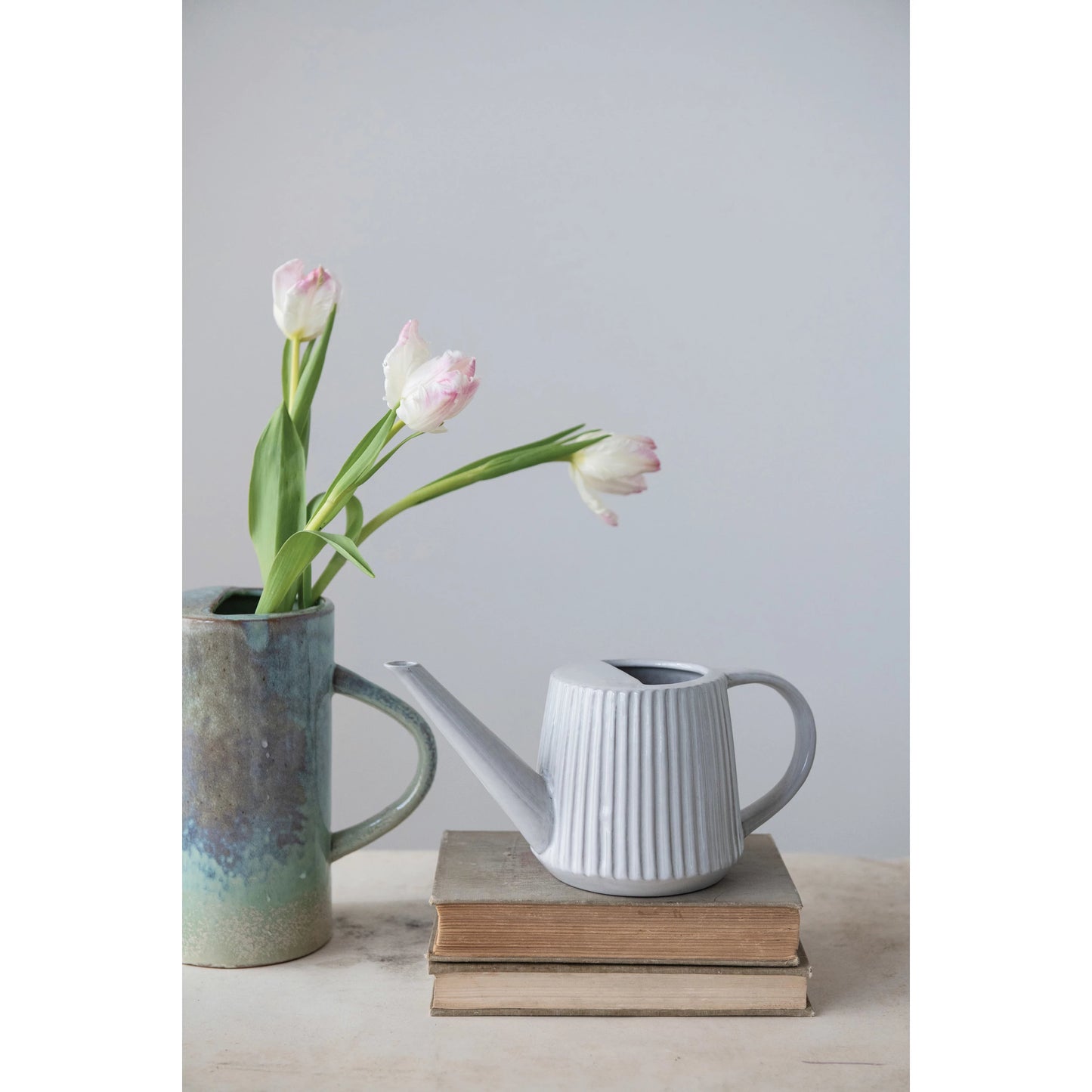 Stoneware Fluted Watering Can