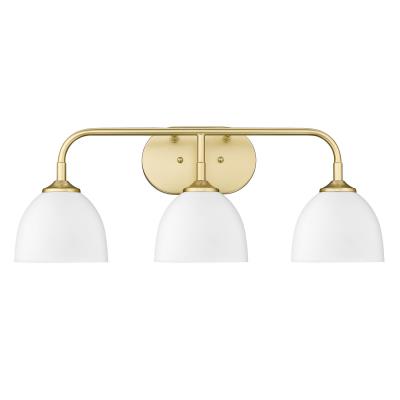 Taylor White/Gold 3 Light Vanity